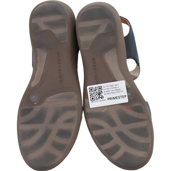 Easy Spirit Kimberly Strappy Low Wedge Sandals Navy Women's US 7M - Picture 6 of 6